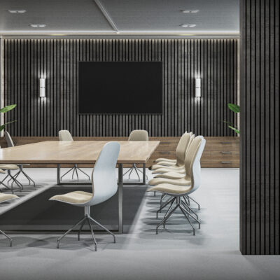 Xapa Slat Panel Dark Travertine Concrete 2400mm x 400mm (Choice of Thickness)