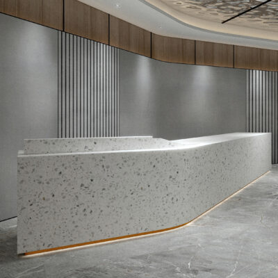 Xapa Slat Panel Light Travertine Concrete 2400mm x 400mm (Choice of Thickness)