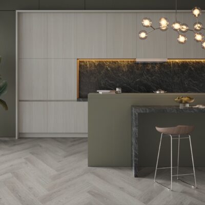 Craftsman SPC Click Platinum Oak Herringbone