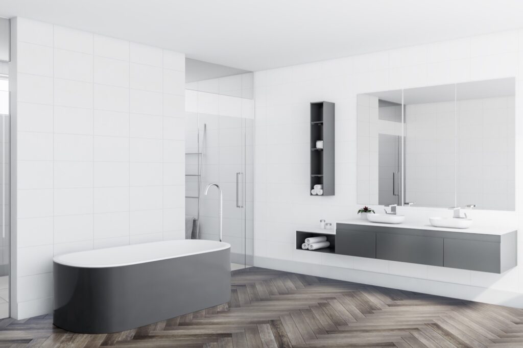 Luvanto Design Smoked Charcoal Contemporary Herringbone