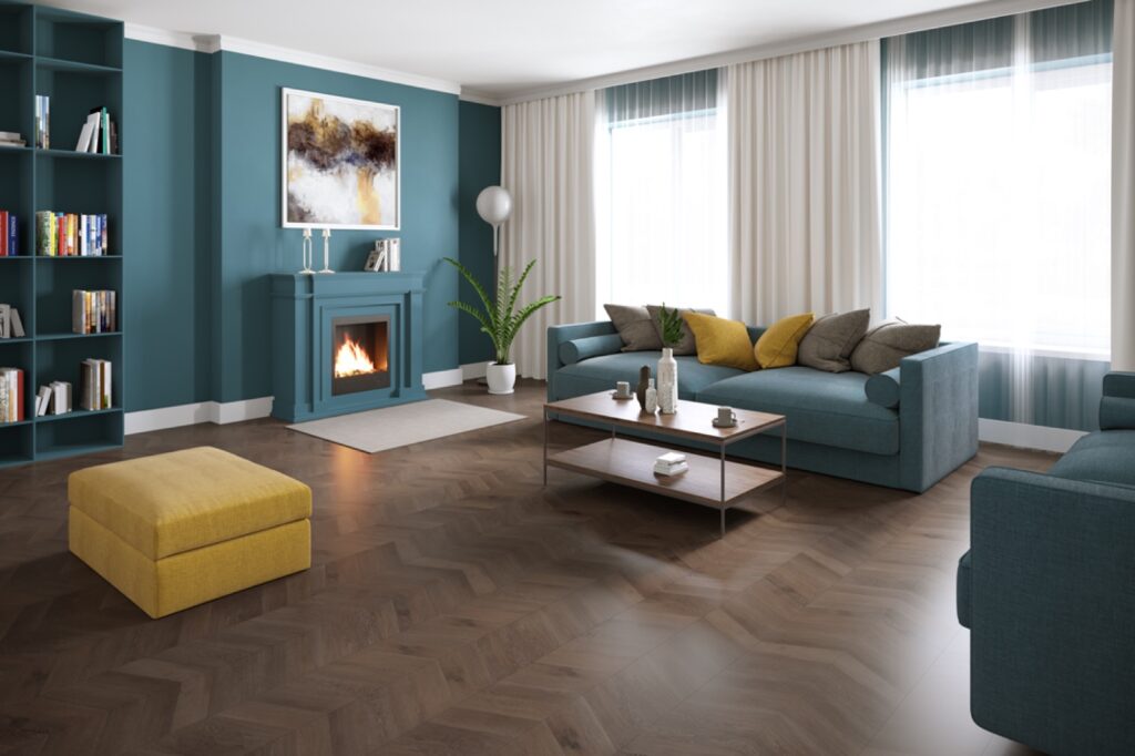 Luvanto Premium Click Plus Warm Conker Chevron